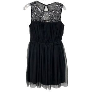 Mimi Chica Black Tulle Dress with Sequins